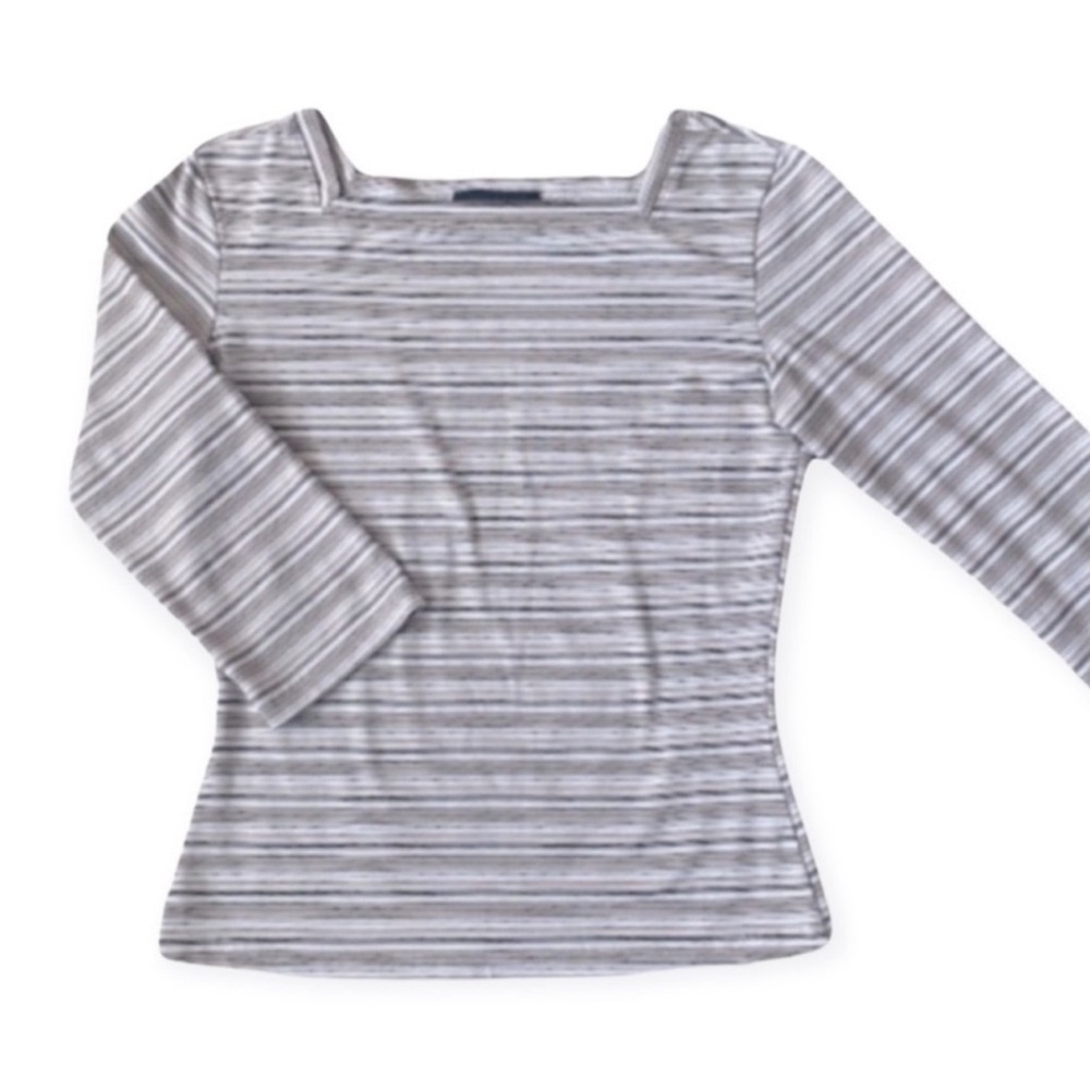 Vintage 90s / Y2K By Choice Striped Square Neck Top Shirt size women’s medium
